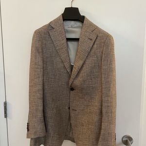 SuitSupply Pure Linen Brown Havana Jacket 40R